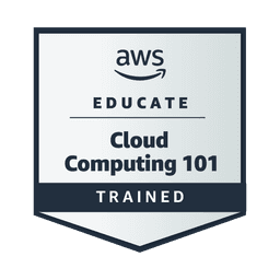 AWS Educate Cloud Computing 101 trained badge